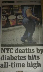 She's fat and using a cane... obviously she has diabetes!